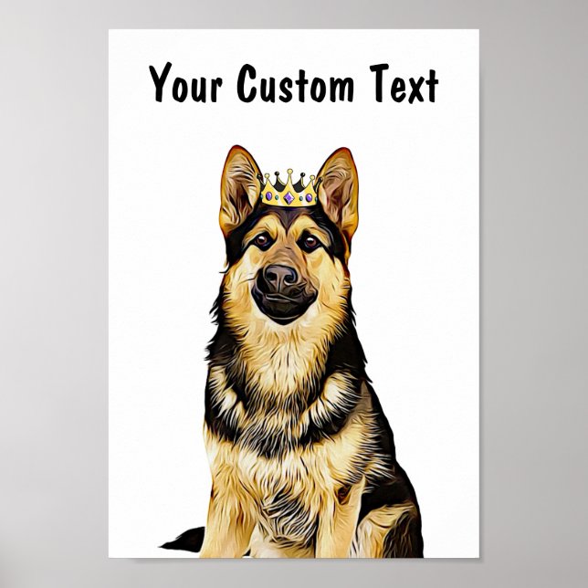Custom Dog Wall Art | Deutscher Schäferhund Poster (Vorne)