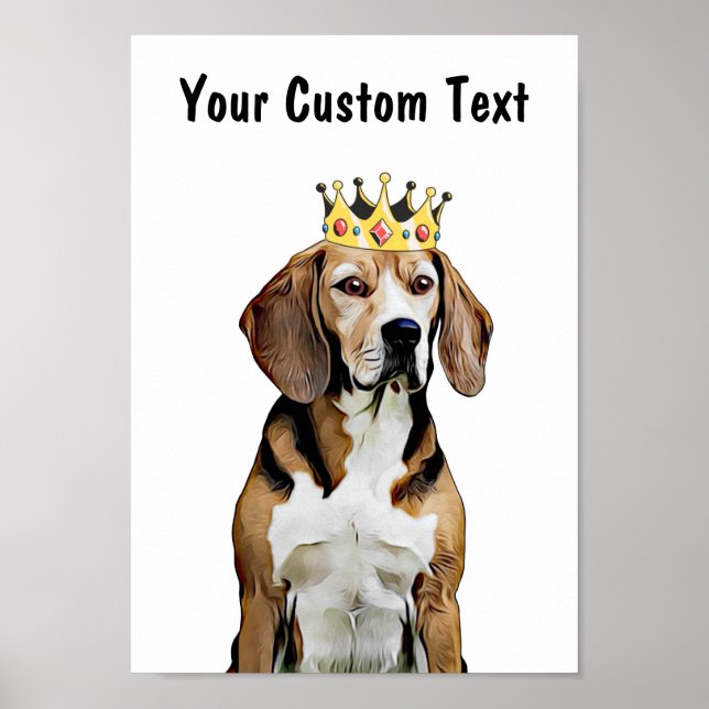 Custom Dog Wall Art Poster - Beagle (Vorne)