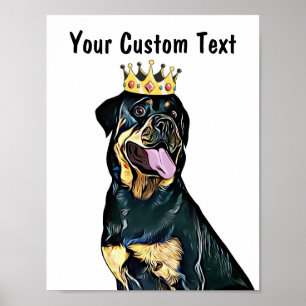 Custom Dog Wall Art Rottweiler Poster