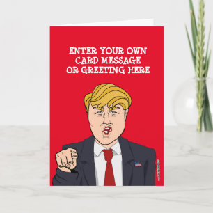 Custom Donald Trump Cartoon Karte