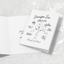 Custom Doodle Moderner Ballon Geburtstag geklappt