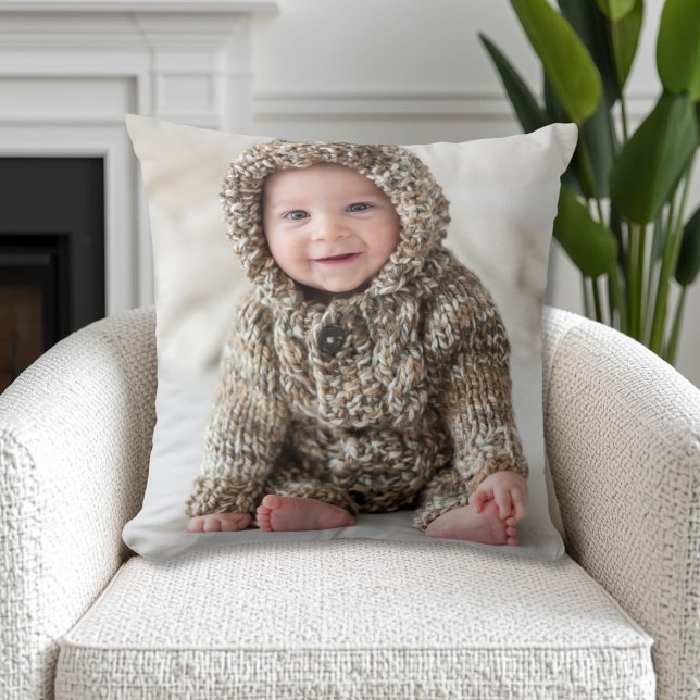 Custom Double Sided Family Photo Kissen (Custom Double Sided Family Photo Throw Pillow)