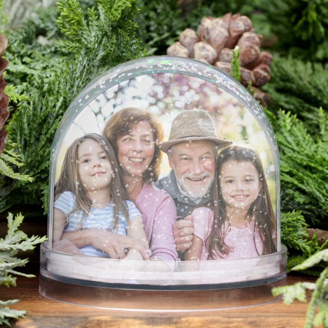 Custom Double Sided Family Two Photo Schneekugeln (Custom Double Sided Family Two Photo Snow Globe)