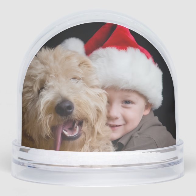 Custom Double-Sided Photo Holiday Snow Globe  Schneekugeln (Vorderseite)