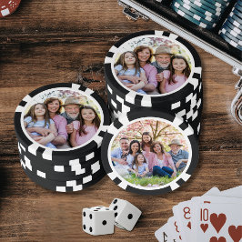 Custom Double Sided Two Photo Pokerchips