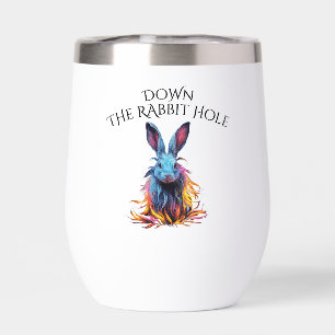 Custom Down Down Rabbit Hole Blue Bunny