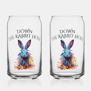 Custom Down Down Rabbit Hole Blue Bunny Dosenglas