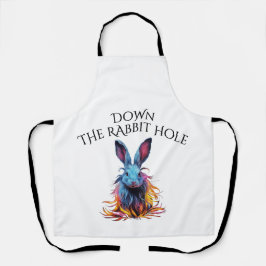Custom Down Down Rabbit Hole Blue Bunny Schürze