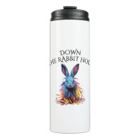 Custom Down Down Rabbit Hole Blue Bunny