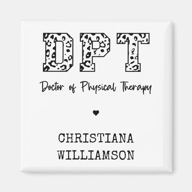 Custom DPT Arzt für Physikalische Therapie Geschen Magnet (Vorne)