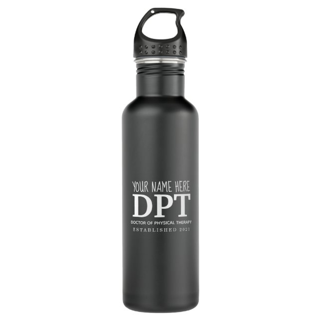 Custom DPT, Physiotherapeut  Edelstahlflasche (Vorderseite)
