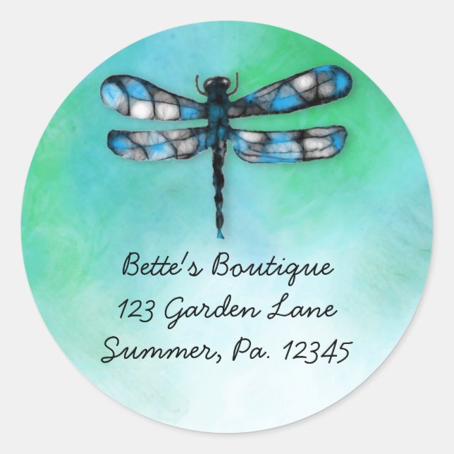 Custom Dragonfly Sticker (Vorderseite)