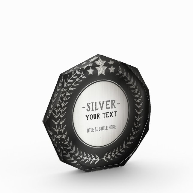 CUSTOM DRUCKDIY MEDAL Silbermeister EDITABLE Fotoblock (Links)