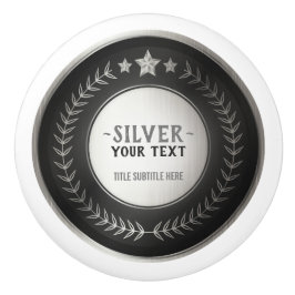CUSTOM DRUCKDIY MEDAL Silbermeister EDITABLE Keramikknauf
