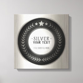CUSTOM DRUCKDIY MEDAL Silbermeister EDITABLE Leinwanddruck