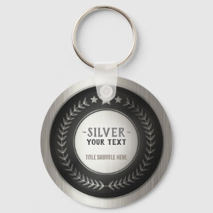CUSTOM DRUCKDIY MEDAL Silbermeister EDITABLE Schlüsselanhänger