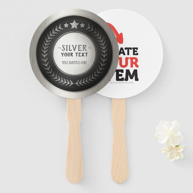 CUSTOM DRUCKDIY MEDAL Silver HINZUFÜGEN SIE IHRE L Fächer (Vorne und Hinten)