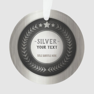 CUSTOM DRUCKDIY MEDAL Silver HINZUFÜGEN SIE IHRE L Ornament