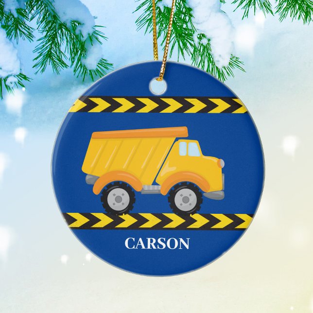 Custom Dump Truck Boys Personalisiert Weihnachten Keramik Ornament (Von Creator hochgeladen)