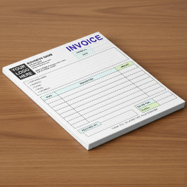 Custom Duplicate Sales Invoice Forms, Company Logo Notizblock