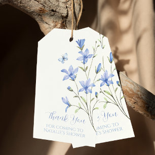 Custom Dusty Blue Wildblume dank Brautparty Geschenkanhänger