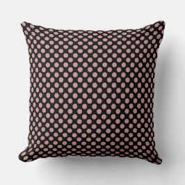 Custom Dusty Pink Polka Dots Throw Kissen