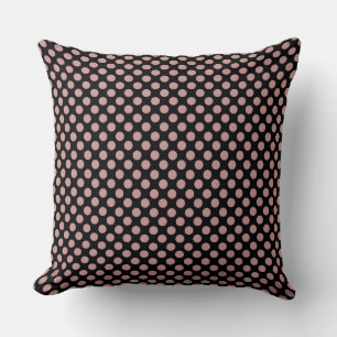 Custom Dusty Pink Polka Dots Throw Kissen