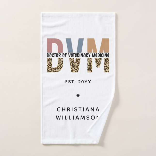 Custom DVM Doctor of Veterinary Medicine Gifts Handtuch (Handtuch)