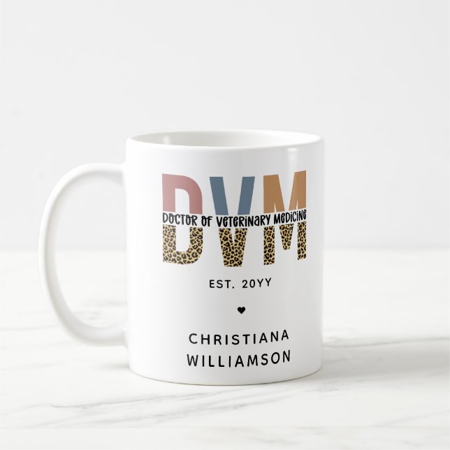 Custom DVM Doctor of Veterinary Medicine Gifts Kaffeetasse (Links)