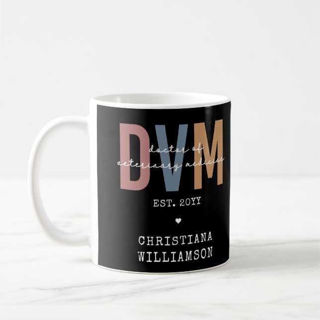 Custom DVM Doctor of Veterinary Medicine Gifts Kaffeetasse (Links)