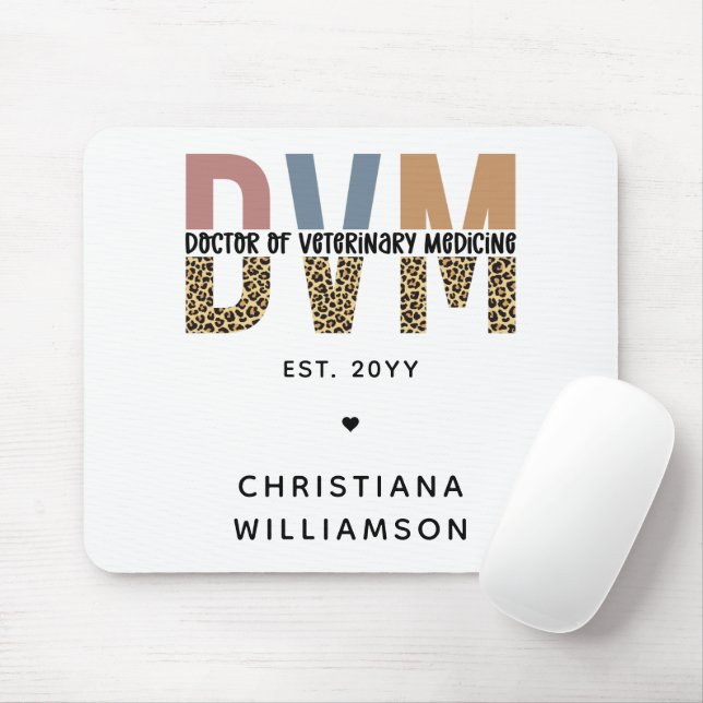 Custom DVM Doctor of Veterinary Medicine Gifts Mousepad (Mit Mouse)