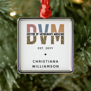 Custom DVM Doctor of Veterinary Medicine Gifts Ornament Aus Metall
