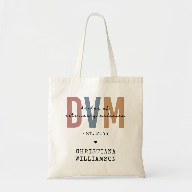 Custom DVM Doctor of Veterinary Medicine Gifts Tragetasche (Vorne)