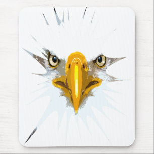 Custom Eagle Head Moderne Pop Art Template Mousepad