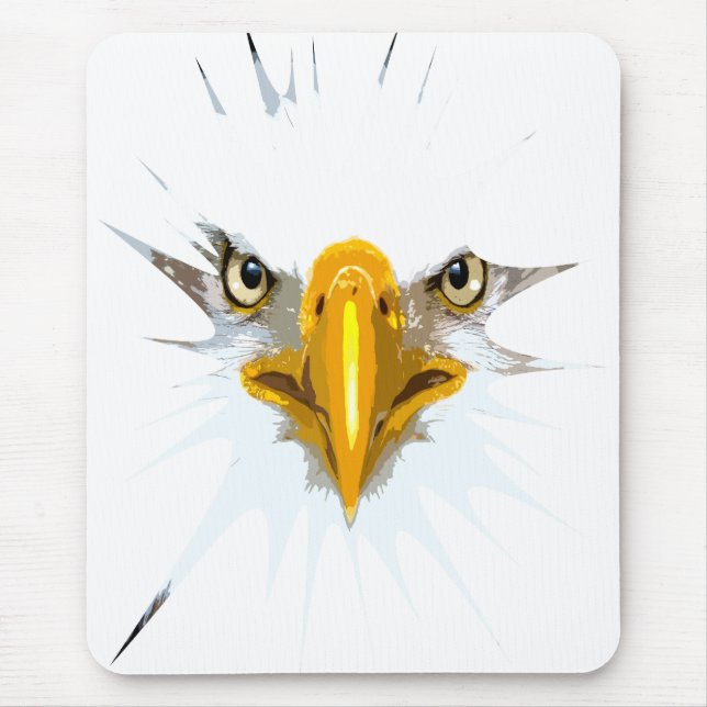 Custom Eagle Head Moderne Pop Art Template Mousepad (Vorne)
