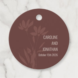 Custom Earthy Minimalistisch Moody Botanical Weddi Geschenkanhänger