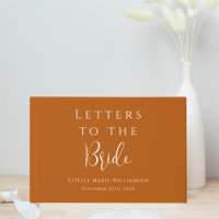 Custom Earthy Terracotta Rust Letters to Bridge