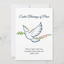 Custom Easter Dove Greeting Card with Olive Branch Feiertagskarte