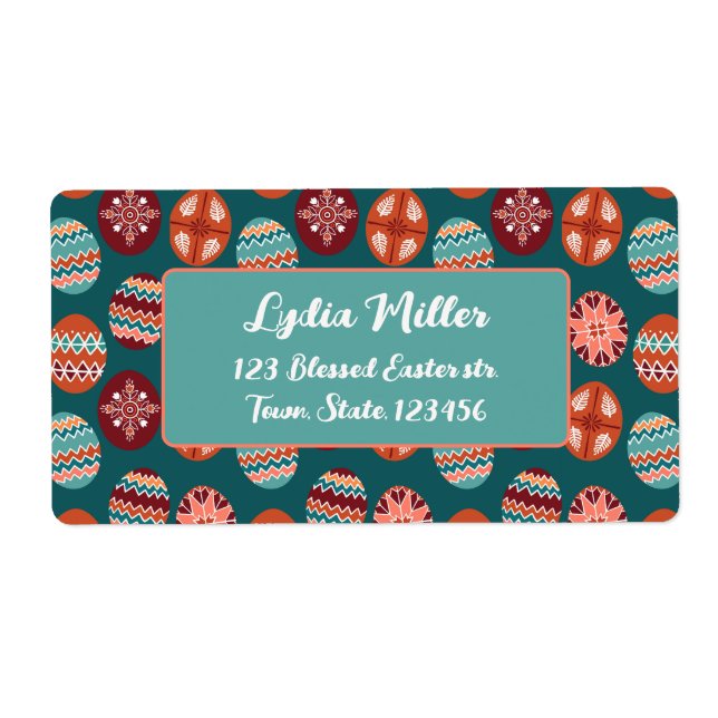 Custom Easter Eggs Return Address Label (Vorne)