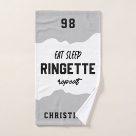 Custom Eat Sleep Ringette Wiederholung Ringette Pl Handtuch
