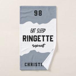 Custom Eat Sleep Ringette Wiederholung Ringette Pl Handtuch