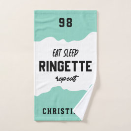 Custom Eat Sleep Ringette Wiederholung Ringette Pl Handtuch