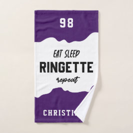 Custom Eat Sleep Ringette Wiederholung Ringette Pl Handtuch