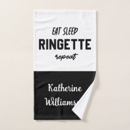 Custom Eat Sleep Ringette Wiederholung Ringette Pl Handtuch