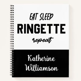 Custom Eat Sleep Ringette Wiederholung Ringette Pl Notizbuch