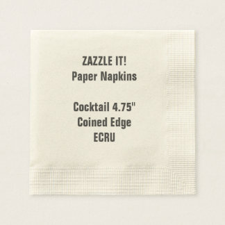 Custom ECRU Cocktail Papier Napkins Leere Serviette