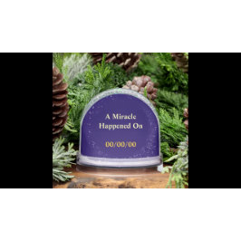 CUSTOM Ein Wunder geschah und 1 Jahr nüchterne OM- Schneekugeln