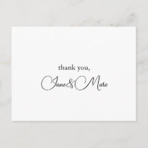 Custom Elegance Calligraphy Danke Cards