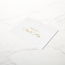 Custom Elegance Calligraphy Danke Foil Cards Folien Feiertagspostkarte