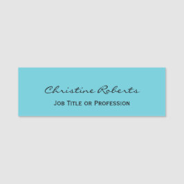 Custom Elegant Aquamarin Aqua Business Mitarbeiter Namensschild